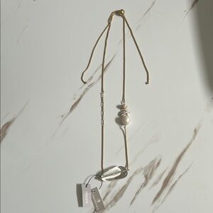 Chico's Gold and Silver Geometric Necklace